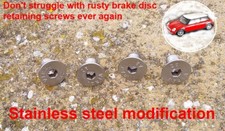4X Brake Disc Retaining Screw Stainless BMW Mini One Cooper R50 R53 R56 All