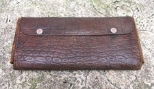 Original Vintage Conte a Paris Artist's Leather Roll-Up Drawing Pencil Case