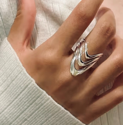 925 sterling silver wave - silver,