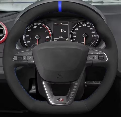 Suede steering wheel - steering,