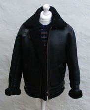 Vtg black mens sheepskin