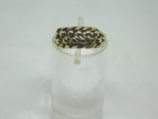 9ct Gold 2 Row Keeper Style Ring Size M