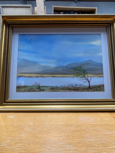 Irish lough painting - , print