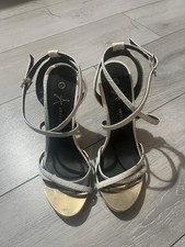 White Ankle Strap High Heel
