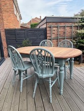 Ducal Extendable Solid Pine Dining Room Table & 4 Chairs - Recently Made-over