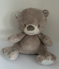 MOTHERCARE BEIGE BROWN  SITTING TEDDY' BEAR TOY BOX SOFT TOY  RETIRED