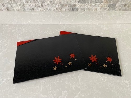Two japanese wooden black - two, wooden,