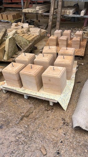 Reclaimed ashlar stone bath - ashlar,
