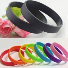 Reusable Silicone Wristbands Rubber Bracelet For Events Charity Fashion Band New