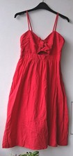 Primark 100% Cotton Coral Dress Size 10 Vgc