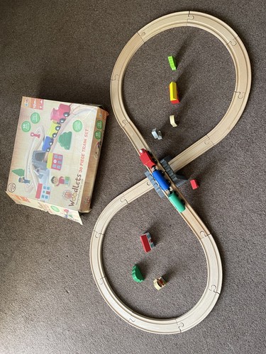 Wooden train set bundle with - wooden,