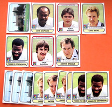 CRICKET 83 - GLOUCESTERSHIRE - PANINI - 1983  - 7 STICKERS + 9 DUPLICATES - VG