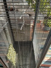 Chinchilla Rat Degu Cage Tall All Metal Grey With Stand On Wheels New