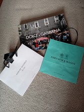 3 Luxury Brands Carrier Bags  Medium  Excellent condition