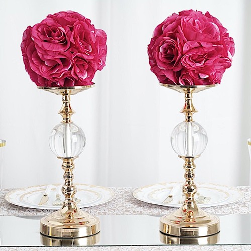 Fuchsia silk roses - 2,