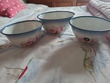 Camping Caravan Camper Van Picnic Cath Kidston Enamel Bowls