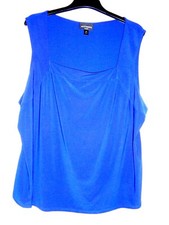 NEW SIZE 22 ANTTHONY STUDIO BLUE SLEEVELESS TOP 2XL