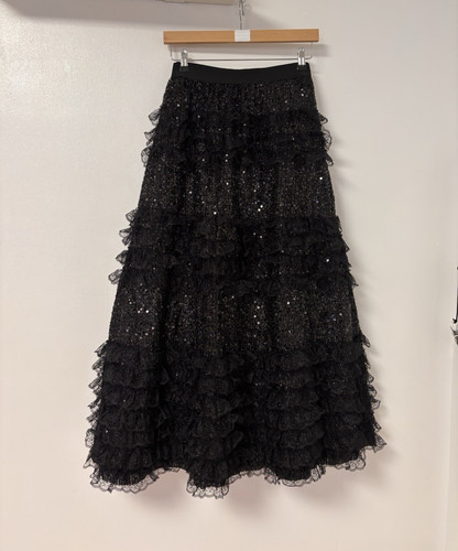 Womens black lace sequin - lace,