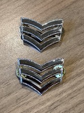 Pair of white metal Police