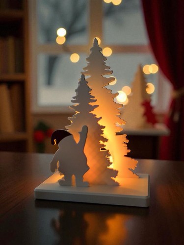 Santa claus decor scene with - santa,