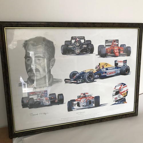 Nigel mansell framed print - mansell,