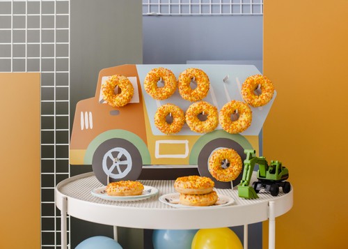 Large construction truck donut - large,