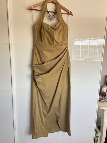Vera mont gold satin cowl - mont,