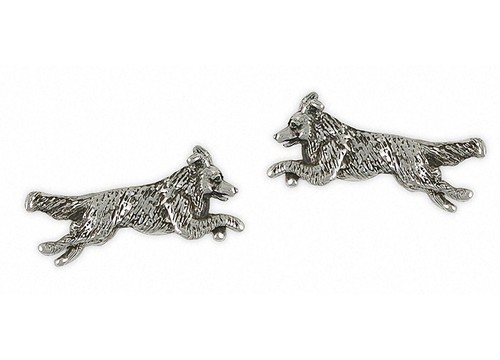Border collie cufflinks - collie,