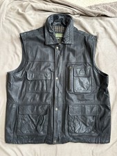 Hidepark Men's Leather Gilet Waistcoat 2XL - 52” Chest - Pit To Pit 27” Inches