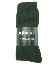 3 x Military Thermal Socks Winter Warm Size 6-11 British Army Style Olive Green