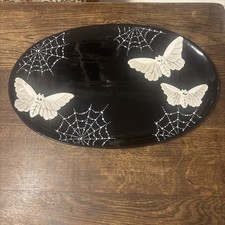 Cobwebs And Cauldrons Large 18” Wide Halloween Platter