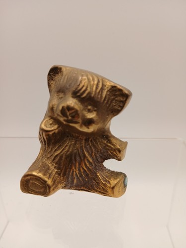 Solid brass teddy bear - solid,
