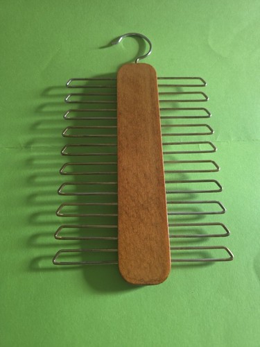 Vintage wooden tie rack - rack,