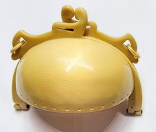 Antique Edwardian Celluloid Purse Frame Handle – Butterscotch Yellow, c.1910s