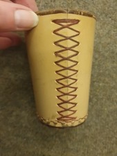 Unique Vintage Birch Bark Tumbler Dice Cup Shaker Stitched