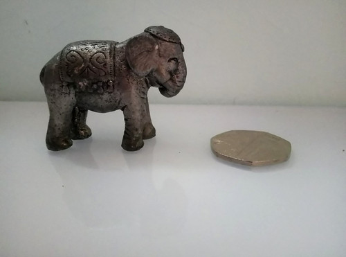 Vintage pewter elephant - vintage,