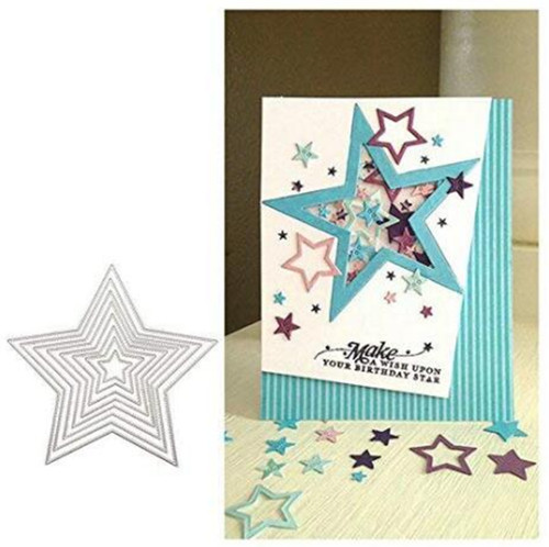 8pcs five stars - stars, dies