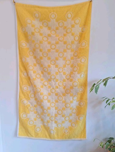 Vintage towel yellow - towel, retro