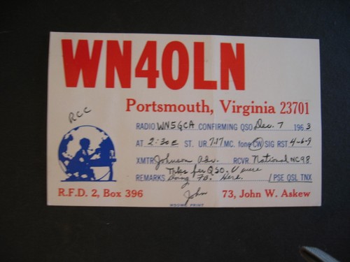 Vintage postcard ham - postcard, radio