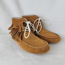 Monkey Feet Tan Suede Triple