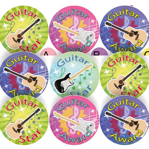 144 guitar star awards 30mm - guitar,