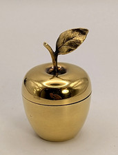 Tiffany & Co Makers Sterling 25008 Silver Gold Plated Apple Small Trinket Box