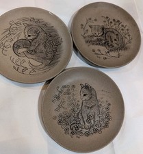 3 Poole Pottery Stoneware Cat