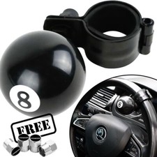8 Ball Car Steering Wheel Easy Steer Aid Knob for Van Motorhome Black SWES+CP