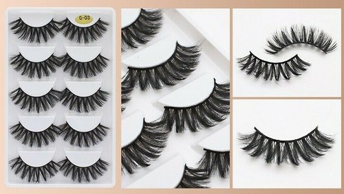 Eyelashes pair mink false - 5,