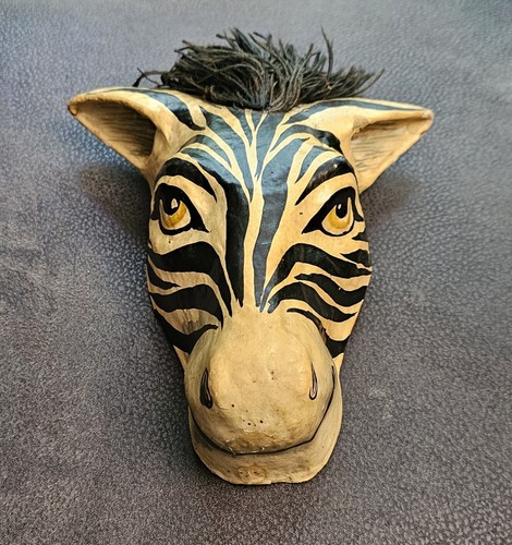 Papier mache zebra wall - zebra,
