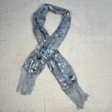 Viyella Silk Blend Scarf Blue