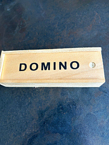Domino wooden box set with - wooden,