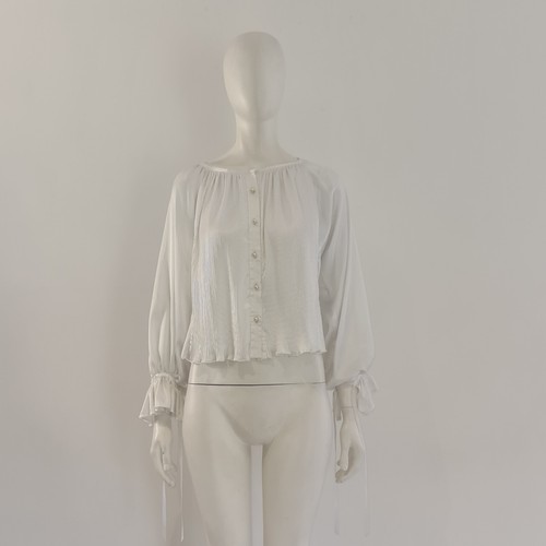 Juliet dunn white satin blouse - juliet,