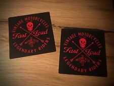 2x Vintage Motorcycles Stickers Loud Pipes Chopper Bobber Biker Retro Fast #042